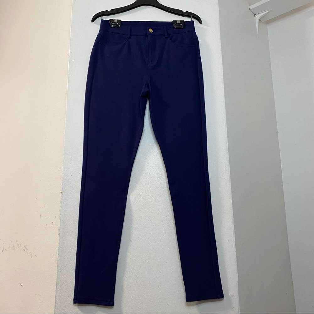 Michael Kors Basics Navy Blue Pants Size S Stretch Classic Work Business Office